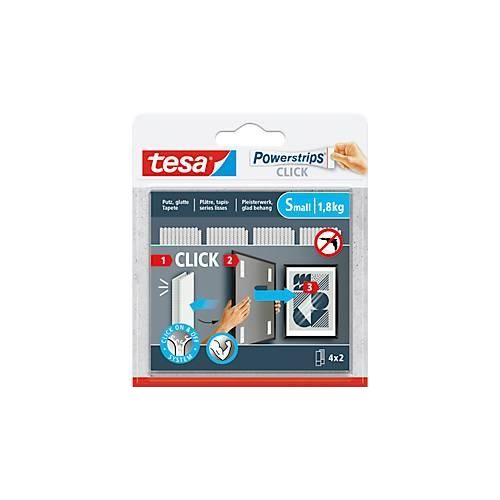 4063565398520 - tesa® Powerstrips CLICK SMALL 18 kg 4 x 2 Streifen selbstklebend ideal für kleine Deko-Objekte