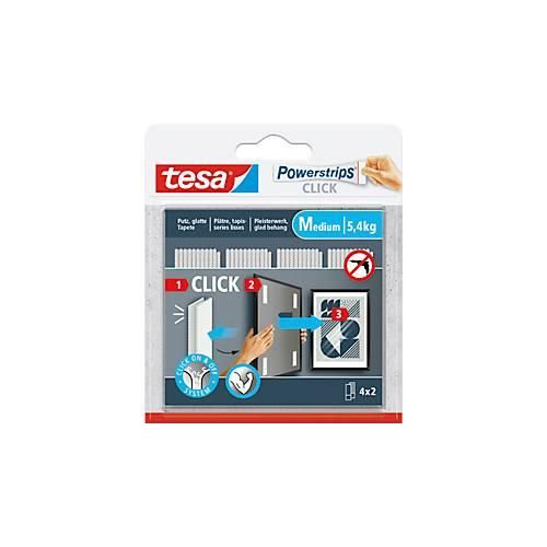 4063565401077 - tesa® Powerstrips CLICK MEDIUM 54 kg 16 x 2 Streifen Multipack selbstklebend für Wandbefestigung 4063565401077 - tesa® Powerstrips CLICK MEDIUM 54 kg 16 x 2 Streifen Multipack selbstklebend für Wandbefestigung