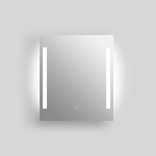 4250312123379 - LED-Lichtspiegel WELLTIME Plaza silber (siber matt) B60cm H70cm T24cm Aluminium glasspiegel Spiegel mit Lichtfarbenwechsler und Dimmschalter in verschiedenen Größen 4250312123379 - LED-Lichtspiegel WELLTIME Plaza silber (siber matt) B60cm H70cm T24cm Aluminium glasspiegel Spiegel mit Lichtfarbenwechsler und Dimmschalter in verschiedenen Größen