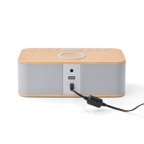 4063676683546 - - Wecker mit kabellosem Laden und Bluetooth® - grau
