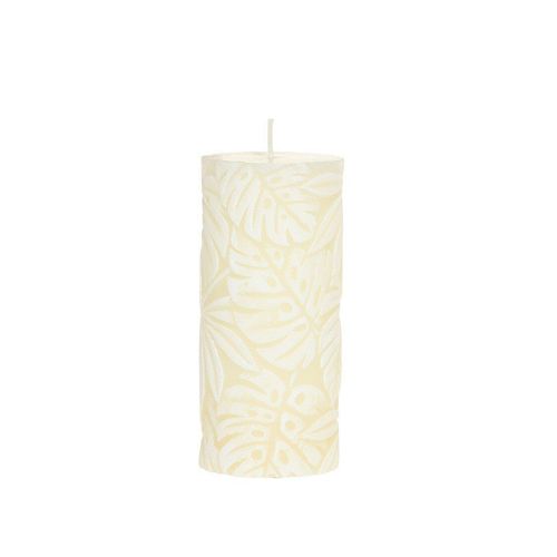 5712750356973 - Chic Antique Macon Stumpenkerze mit Blattmuster Höhe 10 ∅ 7 cm creme 5712750356973 - Chic Antique Macon Stumpenkerze mit Blattmuster Höhe 10 ∅ 7 cm creme