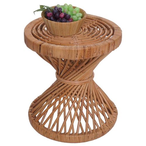 4057651619699 - Beistelltisch MCW-M31 Blumentisch Rattantisch Kaffeetisch rund 43x38x38cm Kubu-Rattan natur 4057651619699 - Beistelltisch MCW-M31 Blumentisch Rattantisch Kaffeetisch rund 43x38x38cm Kubu-Rattan natur