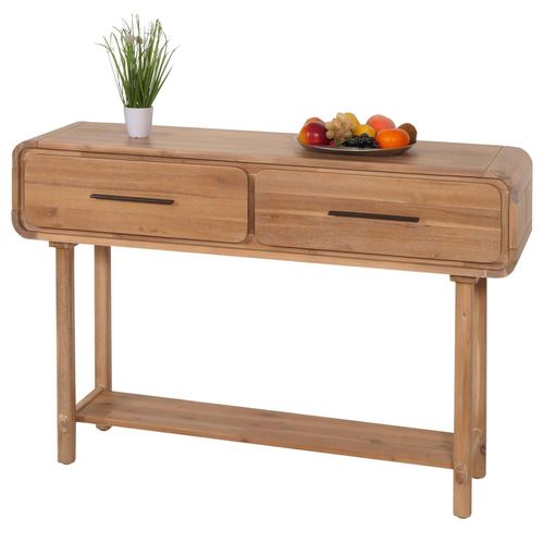 4057651638331 - Konsolentisch MCW-M47 Telefontisch Beistelltisch Ablagetisch Schublade Akazie Massiv-Holz gebeizt 80x120x35cm 22kg 4057651638331 - Konsolentisch MCW-M47 Telefontisch Beistelltisch Ablagetisch Schublade Akazie Massiv-Holz gebeizt 80x120x35cm 22kg