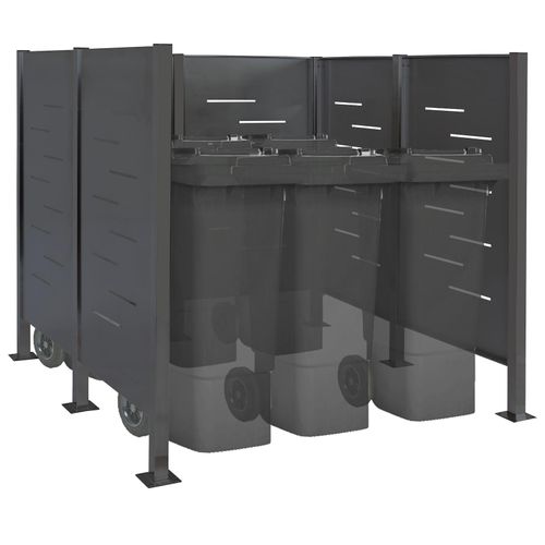 4057651615448 - Mülltonnen-Zaun MCW-J55 Mülltonnenverkleidung Mülltonnenaufbewahrung 151x165x165cm Metall ~ anthrazit 4057651615448 - Mülltonnen-Zaun MCW-J55 Mülltonnenverkleidung Mülltonnenaufbewahrung 151x165x165cm Metall ~ anthrazit