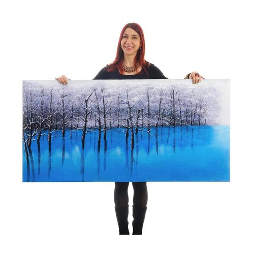 4057651057637 - Wandbild Blauer See 100% handgemaltes Ölgemälde Gemälde XL 140x70cm 4057651057637 - Wandbild Blauer See 100% handgemaltes Ölgemälde Gemälde XL 140x70cm