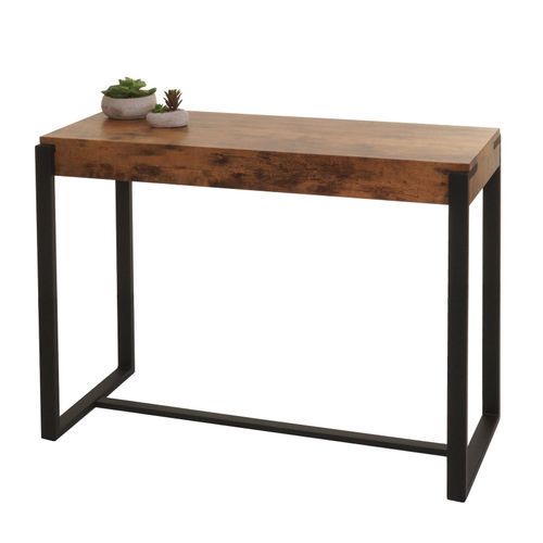 4057651574356 - Konsolentisch MCW-L53 Telefontisch Arbeitstisch Beistelltisch Ablagetisch Metall 81x100x40cm ~ dunkle Wildeiche 4057651574356 - Konsolentisch MCW-L53 Telefontisch Arbeitstisch Beistelltisch Ablagetisch Metall 81x100x40cm ~ dunkle Wildeiche