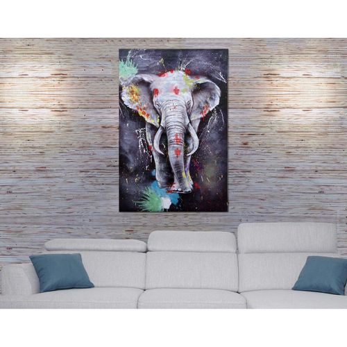 4057651518909 - Ölgemälde Elefant MCW-H25 Leinwandbild Wandgemälde Gemälde handgemaltes XL Wandbild ~ 150x100cm 4057651518909 - Ölgemälde Elefant MCW-H25 Leinwandbild Wandgemälde Gemälde handgemaltes XL Wandbild ~ 150x100cm