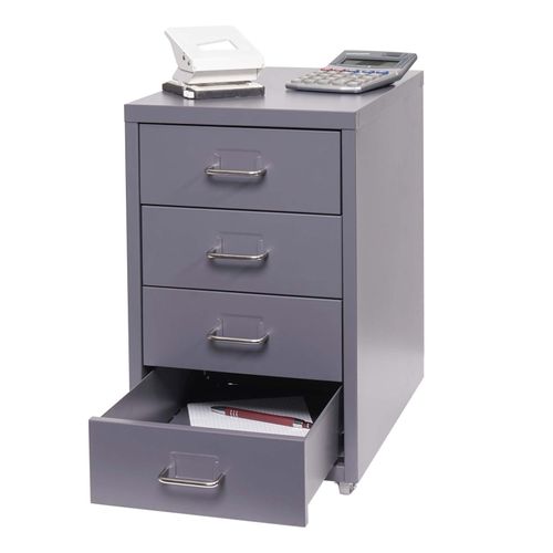 4057651384016 - Rollcontainer Preston T851 Schubladenschrank Stahlschrank Büroschrank 48x28x41cm 4 Schubladen ~ dunkelgrau 4057651384016 - Rollcontainer Preston T851 Schubladenschrank Stahlschrank Büroschrank 48x28x41cm 4 Schubladen ~ dunkelgrau