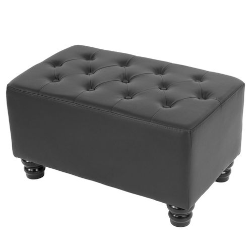 4052826151240 - Luxus Ottomane Sitzhocker Chesterfield Edinburgh Kunstleder ~ runde Füße schwarz 4052826151240 - Luxus Ottomane Sitzhocker Chesterfield Edinburgh Kunstleder ~ runde Füße schwarz