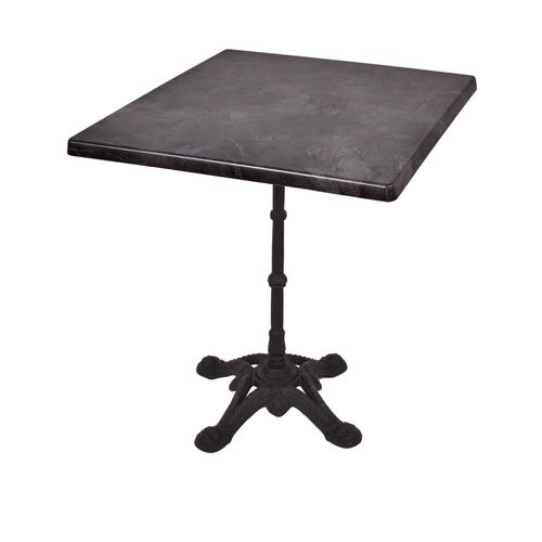 4041908128096 - Bistrotisch Set Dark Slate 70x70cm Tischgestell Gusseisen schwarz Garten Tisch 4041908128096 - Bistrotisch Set Dark Slate 70x70cm Tischgestell Gusseisen schwarz Garten Tisch