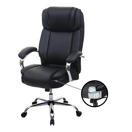 4057651411989 - XXL Bürostuhl MCW-H94 Drehstuhl Schreibtischstuhl Chefsessel 220kg belastbar Federkern Kunstleder ~ schwarz 4057651411989 - XXL Bürostuhl MCW-H94 Drehstuhl Schreibtischstuhl Chefsessel 220kg belastbar Federkern Kunstleder ~ schwarz