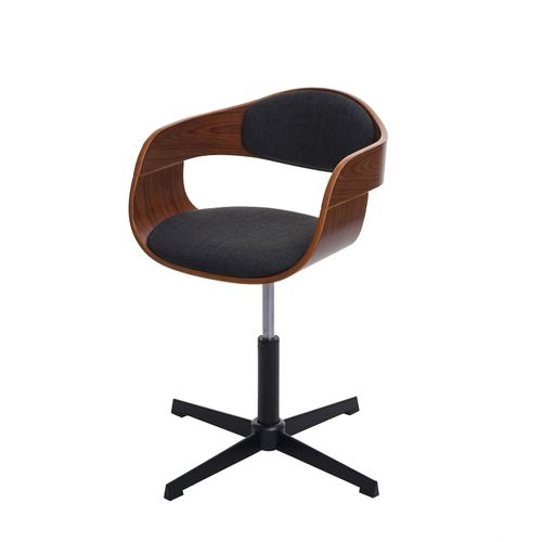 4057651385303 - Bürostuhl MCW-H46 Schreibtischstuhl höhenverstellbar Drehmechanismus Bugholz MVG ~ Walnuss-Optik Stoff dunkelgrau 4057651385303 - Bürostuhl MCW-H46 Schreibtischstuhl höhenverstellbar Drehmechanismus Bugholz MVG ~ Walnuss-Optik Stoff dunkelgrau