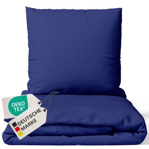 4255636628661 - NYVI Bettwäsche Set DreamScience Mikrofaser Uni - Atmungsaktiv & Weich - Mit Reißverschluss Farbenavyblau Größe200x200 + 2x 80x80 cm 4255636628661 - NYVI Bettwäsche Set DreamScience Mikrofaser Uni - Atmungsaktiv & Weich - Mit Reißverschluss Farbenavyblau Größe200x200 + 2x 80x80 cm
