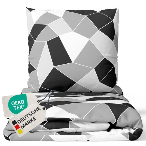 4255636629118 - NYVI Bettwäsche Set DreamScience Mikrofaser Design - Atmungsaktiv & Weich - Mit Reißverschluss Größe155x220 + 80x80 cm FarbeMosaic 4255636629118 - NYVI Bettwäsche Set DreamScience Mikrofaser Design - Atmungsaktiv & Weich - Mit Reißverschluss Größe155x220 + 80x80 cm FarbeMosaic