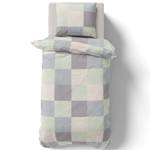 4255636629316 - NYVI Bettwäsche Set DreamScience Renforcé Design - Atmungsaktiv & Weich - 100% Baumwolle - Mit Reißverschluss Größe135x200 + 80x80 cm FarbeQuadro 4255636629316 - NYVI Bettwäsche Set DreamScience Renforcé Design - Atmungsaktiv & Weich - 100% Baumwolle - Mit Reißverschluss Größe135x200 + 80x80 cm FarbeQuadro