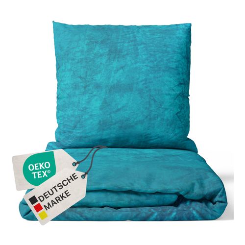4255636630220 - NYVI Winter Bettwäsche Set DreamScience Cashmere Touch - Kuschelweich & Wärmend - Mit Reißverschluss Farbepetrol Größe155x220 + 80x80 cm 4255636630220 - NYVI Winter Bettwäsche Set DreamScience Cashmere Touch - Kuschelweich & Wärmend - Mit Reißverschluss Farbepetrol Größe155x220 + 80x80 cm