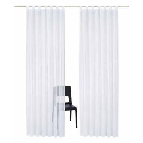 6920192990962 - Gardine Belem my home Schlaufen (1 St) transparent Voile 1 Schal Vorhang Fertiggardine Kreise weiß