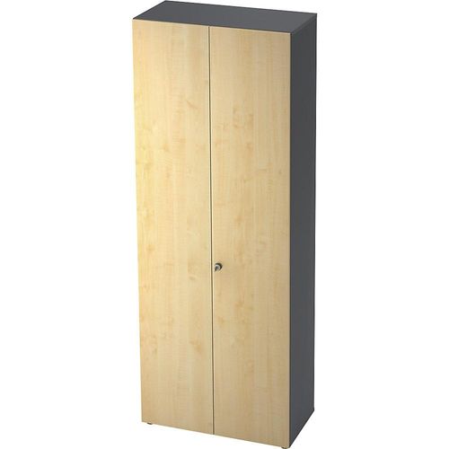 4032062158098 - eurokraft pro Garderobenschrank 2 Fachböden 1 Kleiderstange graphit Ahorn-Dekor 4032062158098 - eurokraft pro Garderobenschrank 2 Fachböden 1 Kleiderstange graphit Ahorn-Dekor