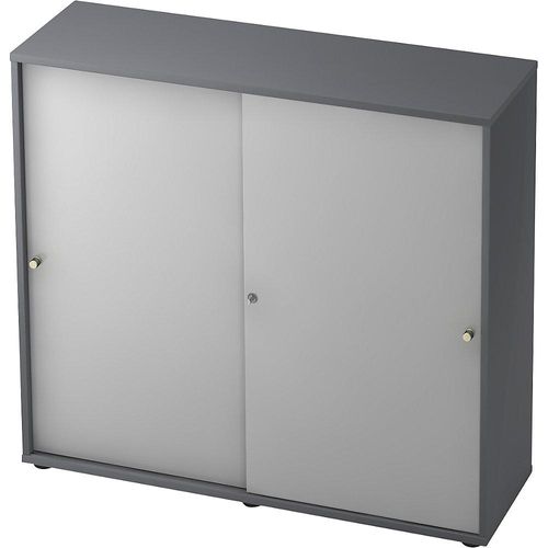 4032062160244 - eurokraft pro Schiebetürenschrank 2 Fachböden Mitteltrennwand graphit lichtgrau 4032062160244 - eurokraft pro Schiebetürenschrank 2 Fachböden Mitteltrennwand graphit lichtgrau