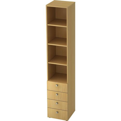 4032062018453 - eurokraft pro Kombi-Schrank 3 Fachböden 4 Schubladen Buche Buche 4032062018453 - eurokraft pro Kombi-Schrank 3 Fachböden 4 Schubladen Buche Buche