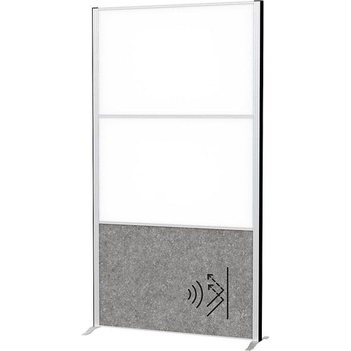 4002390089999 - MAUL Stellwandsystem MAULconnecto 1 x Akustikvlies dunkel 2 x Whiteboard Klettverbindung Standfuß H 1800 x B 1000 mm silber 4002390089999 - MAUL Stellwandsystem MAULconnecto 1 x Akustikvlies dunkel 2 x Whiteboard Klettverbindung Standfuß H 1800 x B 1000 mm silber