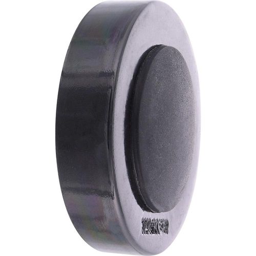 4001073098136 - Design-Wandtürstopper Ø 38 mm VE 2 Stk Höhe 10 mm Transparent Rauchig Schwarz Wagner