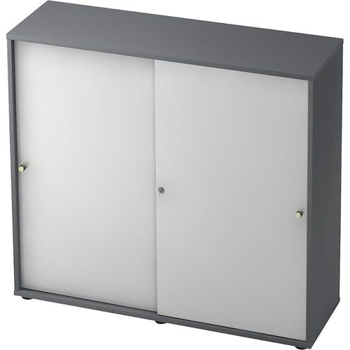 4032062160299 - eurokraft pro Schiebetürenschrank 2 Fachböden Mitteltrennwand graphit weiß 4032062160299 - eurokraft pro Schiebetürenschrank 2 Fachböden Mitteltrennwand graphit weiß