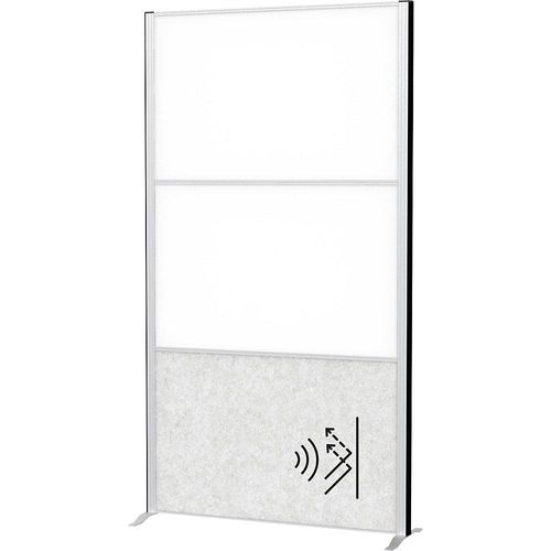 4002390090018 - MAUL Stellwandsystem MAULconnecto 1 x Akustikvlies hell 2 x Whiteboard Klettverbindung Standfuß H 1800 x B 1000 mm silber 4002390090018 - MAUL Stellwandsystem MAULconnecto 1 x Akustikvlies hell 2 x Whiteboard Klettverbindung Standfuß H 1800 x B 1000 mm silber
