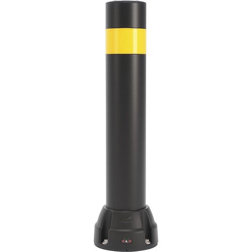 5407011840109 - Boplan Rammschutz-Poller 125L Höhe 750 mm verzinkte Platte schwarz gelber Streifen