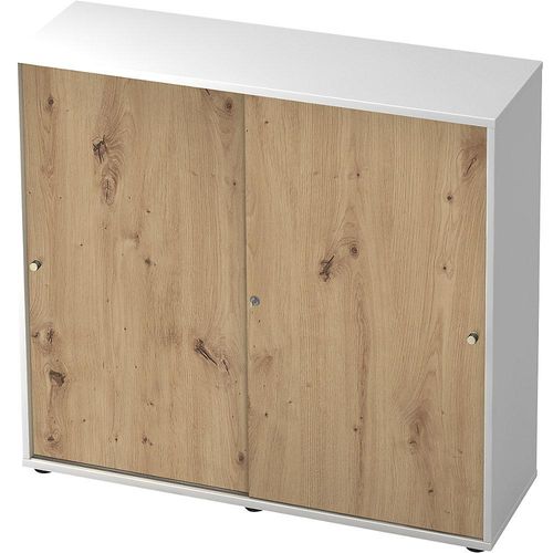 4032062188187 - eurokraft pro Schiebetürenschrank 2 Fachböden Mitteltrennwand weiß Asteiche 4032062188187 - eurokraft pro Schiebetürenschrank 2 Fachböden Mitteltrennwand weiß Asteiche