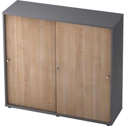 4032062160268 - eurokraft pro Schiebetürenschrank 2 Fachböden Mitteltrennwand graphit Nussbaum-Dekor 4032062160268 - eurokraft pro Schiebetürenschrank 2 Fachböden Mitteltrennwand graphit Nussbaum-Dekor