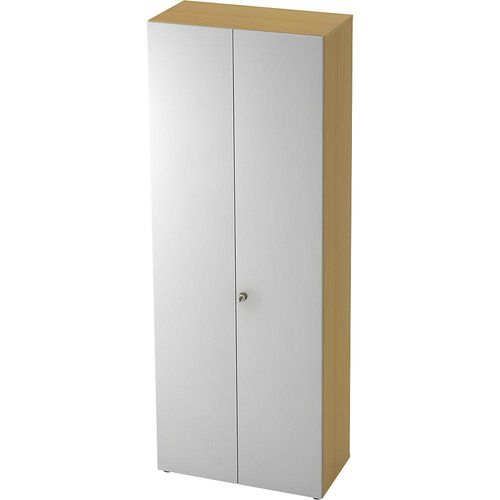 4032062111536 - eurokraft pro Garderobenschrank 2 Fachböden 1 Kleiderstange Buche alusilber 4032062111536 - eurokraft pro Garderobenschrank 2 Fachböden 1 Kleiderstange Buche alusilber