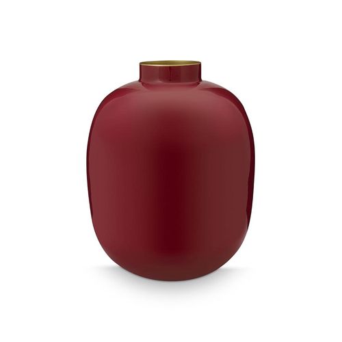 8720812327196 - Dekovase PIP STUDIO Vase rot (dunkelrot) B25cm H31cm T25cm Ø25cm Metall Vasen 8720812327196 - Dekovase PIP STUDIO Vase rot (dunkelrot) B25cm H31cm T25cm Ø25cm Metall Vasen