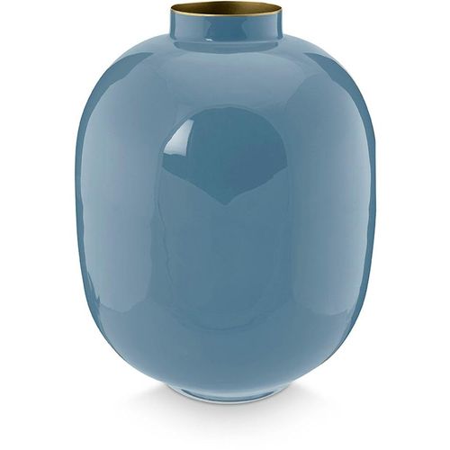 8720512743708 - Dekovase PIP STUDIO Vase blau B25cm H32cm T25cm Ø25cm Metall Vasen 8720512743708 - Dekovase PIP STUDIO Vase blau B25cm H32cm T25cm Ø25cm Metall Vasen