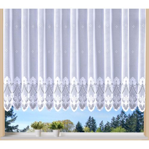 4005385837179 - Gardine WECKBRODT Weimar Gr 29 weiß B900cm H220cm Jacquard Polyester Gardinen Store floraler Sockel Bordüre gebogt Store 4005385837179 - Gardine WECKBRODT Weimar Gr 29 weiß B900cm H220cm Jacquard Polyester Gardinen Store floraler Sockel Bordüre gebogt Store