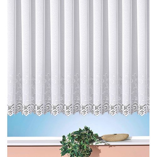 4005385827255 - Gardine WECKBRODT Elina Gr 12 weiß B600cm H245cm Polyester Gardinen Store Makramee Stickerei halbtransparent Bordüre Kante Store 4005385827255 - Gardine WECKBRODT Elina Gr 12 weiß B600cm H245cm Polyester Gardinen Store Makramee Stickerei halbtransparent Bordüre Kante Store
