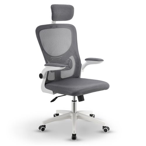 4262437184203 - Bürostuhl Baltimore mit Rollen & Armlehne - Schreibtischstuhl ergonomisch - Stuhl - Grau
