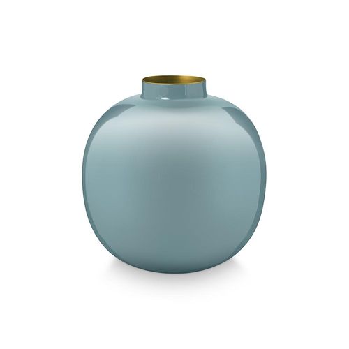 8720512743685 - Dekovase PIP STUDIO Vase blau (hellblau) B22cm H23cm T22cm Ø22cm Metall Vasen 8720512743685 - Dekovase PIP STUDIO Vase blau (hellblau) B22cm H23cm T22cm Ø22cm Metall Vasen