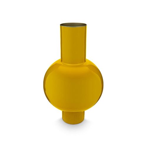 8720812326953 - Dekovase PIP STUDIO Vase gelb (ocker) B24cm H40cm T24cm Ø24cm Metall Vasen 8720812326953 - Dekovase PIP STUDIO Vase gelb (ocker) B24cm H40cm T24cm Ø24cm Metall Vasen