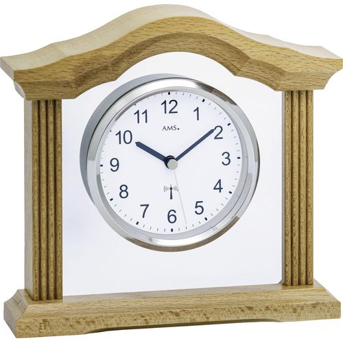 4037445161870 - Funktischuhr AMS braun (buchefarben) Tischuhren Quarzuhr Wohnzimmer Esszimmer 4037445161870 - Funktischuhr AMS braun (buchefarben) Tischuhren Quarzuhr Wohnzimmer Esszimmer