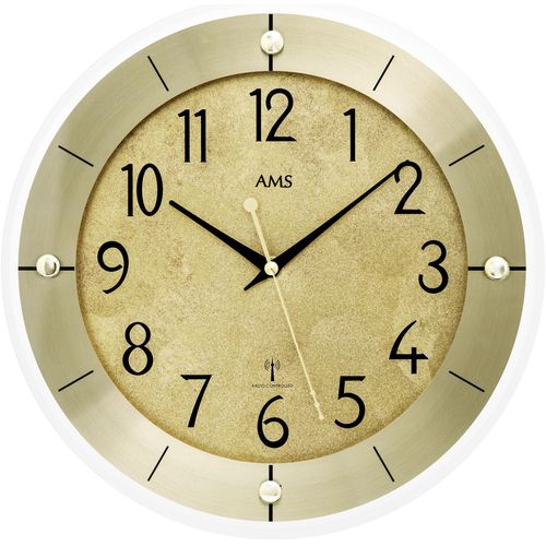 4037445161894 - Funkwanduhr AMS grau (messingfarben) Wanduhren Ø 31cm Quarzuhr Wanduhr Made in Germany Wohnzimmer Küche Arbeitszimmer 4037445161894 - Funkwanduhr AMS grau (messingfarben) Wanduhren Ø 31cm Quarzuhr Wanduhr Made in Germany Wohnzimmer Küche Arbeitszimmer