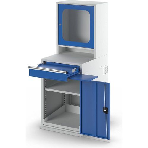 4061753046833 - eurokraft pro PC-Schrank HxBxT 1600 x 600 x 695 mm 1 Fachboden 1 Auszugboden 4061753046833 - eurokraft pro PC-Schrank HxBxT 1600 x 600 x 695 mm 1 Fachboden 1 Auszugboden
