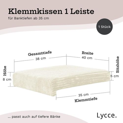 4260474667536 - Lycce Klemmkissen Sitzkissen mit 1 Leiste Cordstoff extra Polsterung 4260474667536 - Lycce Klemmkissen Sitzkissen mit 1 Leiste Cordstoff extra Polsterung
