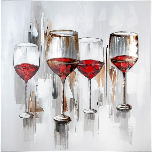 4063387389959 - Wandbild GILDE Hathi Bilder Gr B H T 1000 cm x 100 cm x 30 cm Wein 1 St bunt Bild Metallbilder Bilder handbemalt