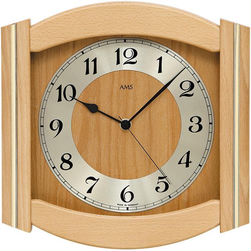 4037445152496 - Funkwanduhr AMS F5822 18 braun (buchefarben) Wanduhren B H L 27cm x 5cm x 27cm QuarzHolzGlasBucheWohnzimmerEsszimmerKücheMade in GermanyFlur 4037445152496 - Funkwanduhr AMS F5822 18 braun (buchefarben) Wanduhren B H L 27cm x 5cm x 27cm QuarzHolzGlasBucheWohnzimmerEsszimmerKücheMade in GermanyFlur