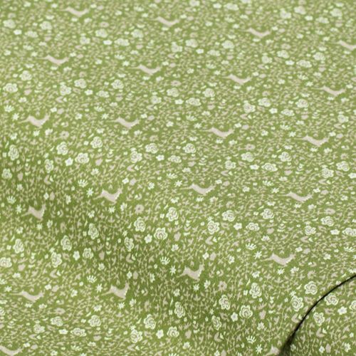 4058896374534 - Baumwoll-Trachtenstoff Hirsch & Blumen salbei 4058896374534 - Baumwoll-Trachtenstoff Hirsch & Blumen salbei