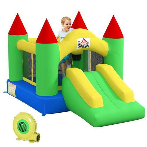 4255633567550 - Aufblasbare Hüpfburg mit Gebläse Outdoor Spielburg mit Rutsche Trampolin 4255633567550 - Aufblasbare Hüpfburg mit Gebläse Outdoor Spielburg mit Rutsche Trampolin