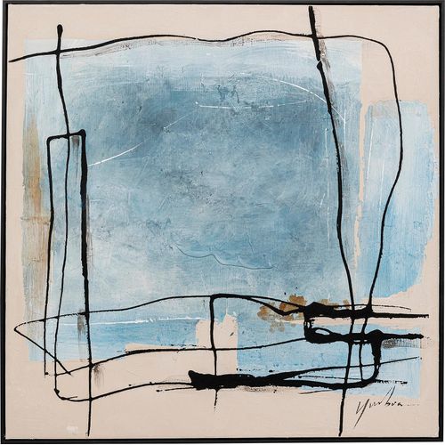 4025621541967 - Bild mit Rahmen DESIGN Gerahmtes Bild Dust Blau beige (farbe bild(er) blau) B100cm H100cm T45cm Bilder 4025621541967 - Bild mit Rahmen DESIGN Gerahmtes Bild Dust Blau beige (farbe bild(er) blau) B100cm H100cm T45cm Bilder