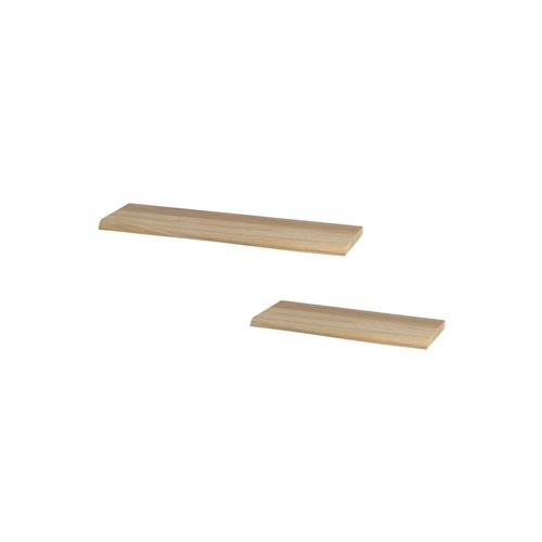 4260750012036 - holz4home® Wandregal-Set I 70cm & 40cm Eiche Massiv I 2-teilig mit Baumkante Natur 4260750012036 - holz4home® Wandregal-Set I 70cm & 40cm Eiche Massiv I 2-teilig mit Baumkante Natur