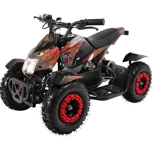 4056551250469 - Elektro-Kinderquad Cobra 800 Watt bis 30 km h ab 5 Jahren Federung 3x 12V-Akku Scheibenbremsen (Rot Schwarz) 4056551250469 - Elektro-Kinderquad Cobra 800 Watt bis 30 km h ab 5 Jahren Federung 3x 12V-Akku Scheibenbremsen (Rot Schwarz)
